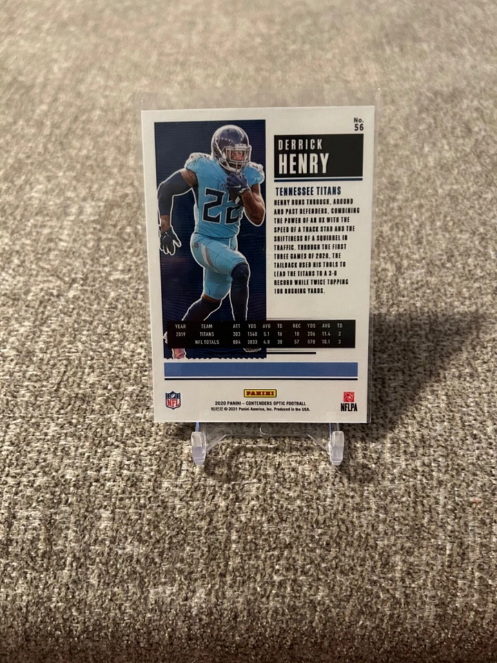 2020 panini Contenders Optic #56 Derrick Henry SEASON TICKET Titans - Image 2 of 2