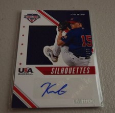 2020 USA Baseball Stars & Stripes Silhouettes Signatures /199 Kade Grundy Auto