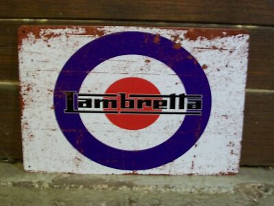 Lambretta Blechschild Service Moto Klassik Retro Logo Emblem 20x30 cm
