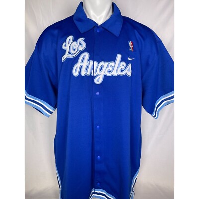 VTG Los Angeles Lakers 1961 NIKE Retro Rewind Blue Warmup Jersey