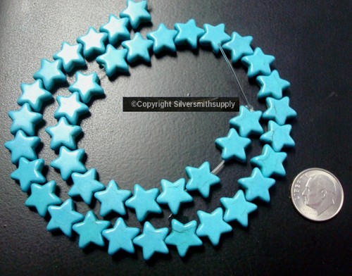 15 Zoll Blau Türkis Sternförmige Perlen 40 Stck. 12x11 mm Perlen BS021 - Bild 7 von 7