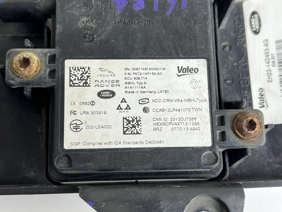 Land Rover LR4 2016 sensor de radar de punto ciego trasero izquierdo FK72-14F152-AC OEM Foto 3 de 4