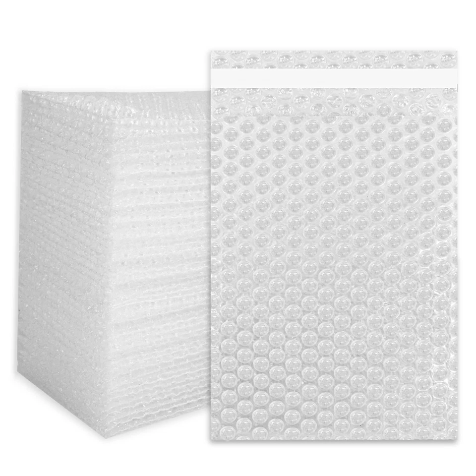75pcs 15x17.5 Bubble Out Pouches Bubble Bags Protection Wrap Bags Self Seal - Image 2 of 4
