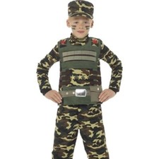 Camouflage Military Boy Costume Child Green