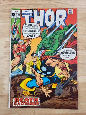 MARVEL COMICS THOR #178 Silver Age Vol.1 - Nice Clean Copy See Photos!