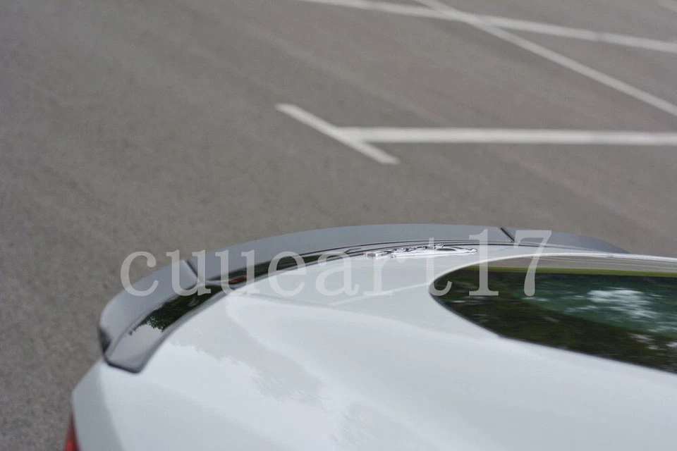Fits Jaguar F-Type Coupe 2014-2024 Glossy Black Rear Trunk Lip Spoiler 3 PC Wing - Image 3 of 4