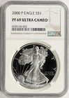 2000-P $1 Proof American Silver Eagle NGC PF69UCAM