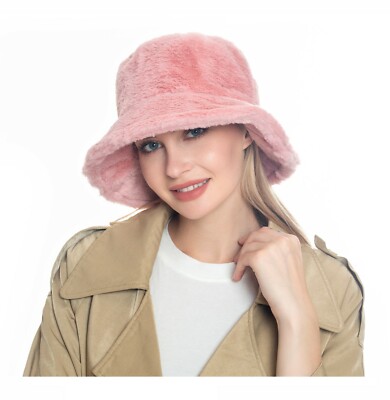 Luxurious Soft Warm Faux Fur Bucket Hat Furry for Women  display picture 1