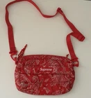 FW22 Supreme puffer side bag Red Paisley Water Resistant Pertex Shoulder