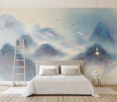 3D Misty Mountain ZHU3607 Wallpaper Wall Mural Removable Self-adhesive ...