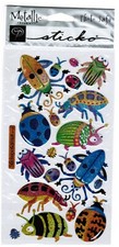 Metallic BUGS Insects Ladybugs NEW PACK Sticko Scrapbook Stickers 