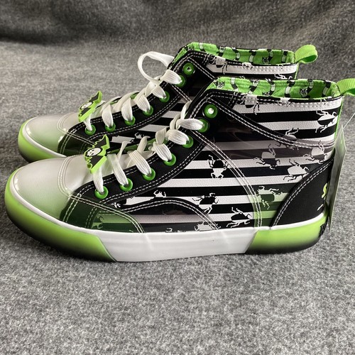 Beetle Juice Shoes Women’s Size 7.5 High-Top Sneakers Green and Black New - Bild 4 von 13