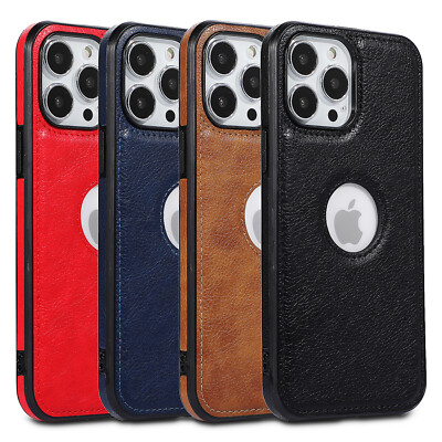 For iPhone 15 Pro Max 14 Plus 13 12 11 Shockproof Leather Luxury Slim Cover Case