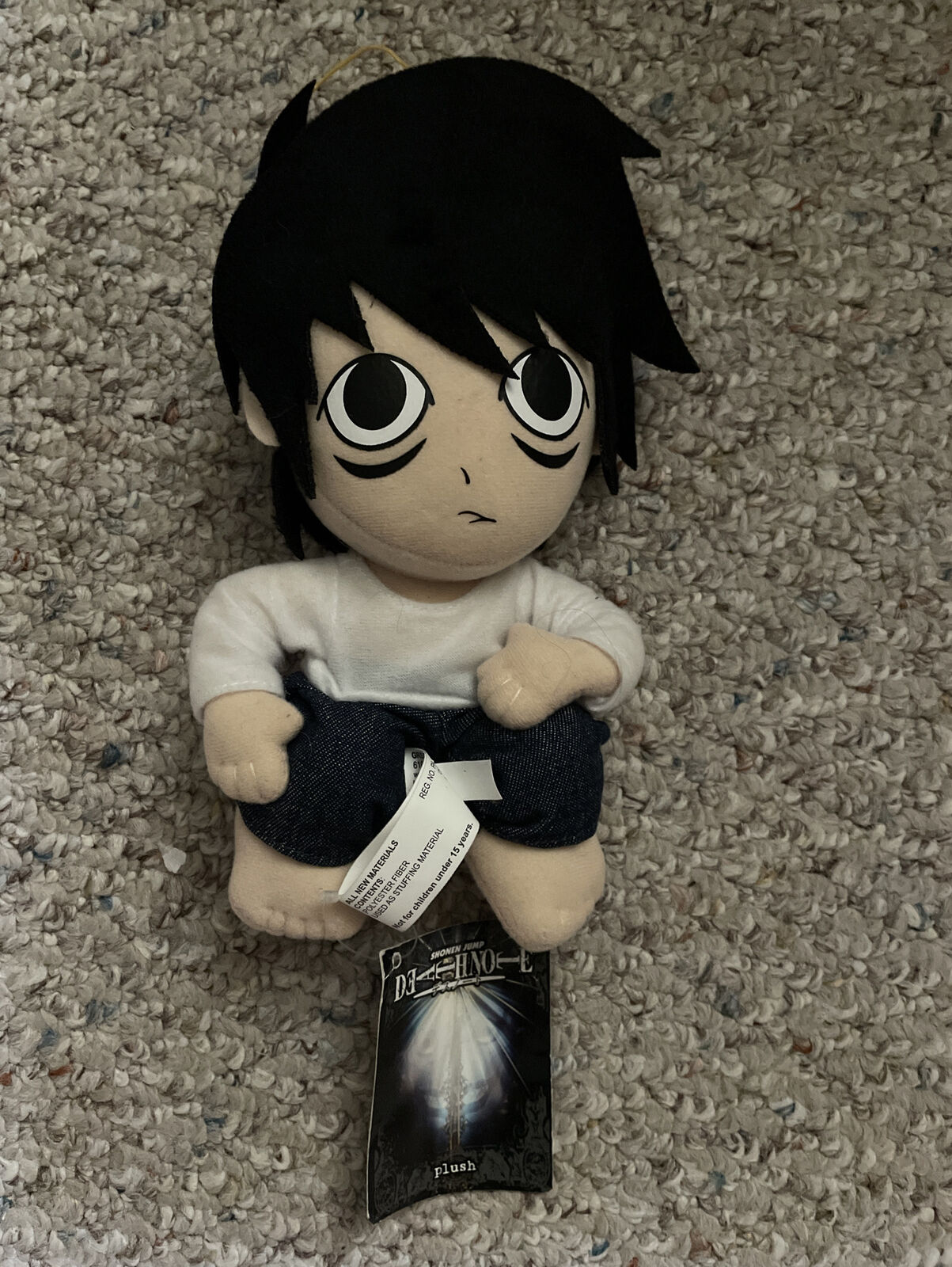 Great Eastern Shonen Jump -Death Note's L, Ryuzaki- Anime Stuffed Plush w/  Tags