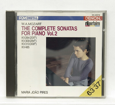 MARIA JOAO PIRES ⸺ MOZART The sonatas for piano Vol.2 ⸺ DENON CD