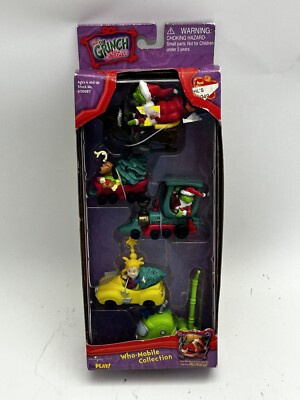 Vintage Dr Seuss How the Grinch Stole Christmas Who-Mobile Collection Ornaments