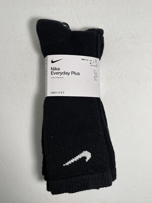 nike men's everyday plus cushion training crew socks 6 pack