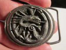 1985 DRAGON THEME BELT BUCKLE HEAVY - GW-4