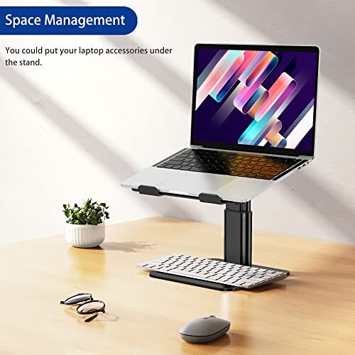 LSX6N Laptop Stand Ergonomic Adjustable Notebook Riser Holder Computer ...