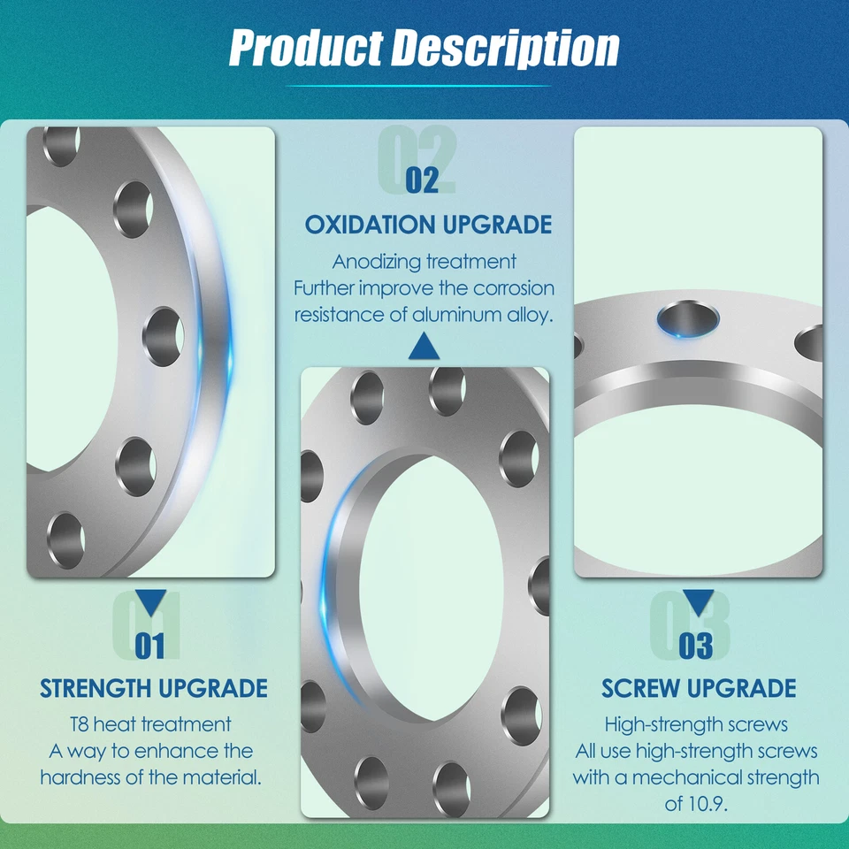 Espaçadores de roda 4 peças 1/2" 5x4,75 para Chevy S10 Corvette Pontiac Firebird GMC Sonoma - Imagem 3 de 4