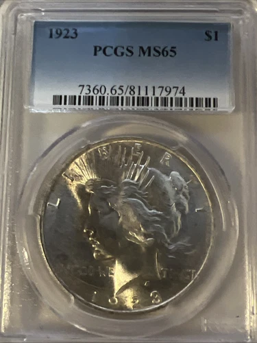 1923 Peace Dollar $1 PCGS MS65