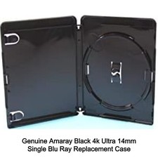 200 x Original Amaray Black 4k Ultra HD 14mm 1Disc Single BluRay Ersatz H&uuml;lle