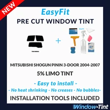 EasyFit Static Pre Cut Tint & Tools For Mitsubishi Shogun Pinin 3-door 04-07 5%
