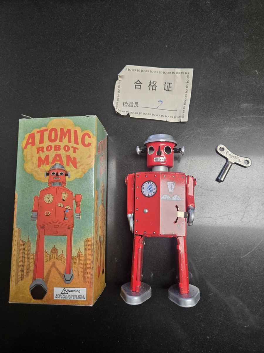  Manロボットオルゴール Schylling Collector Atomic Robot Man Vintage Reproduction
