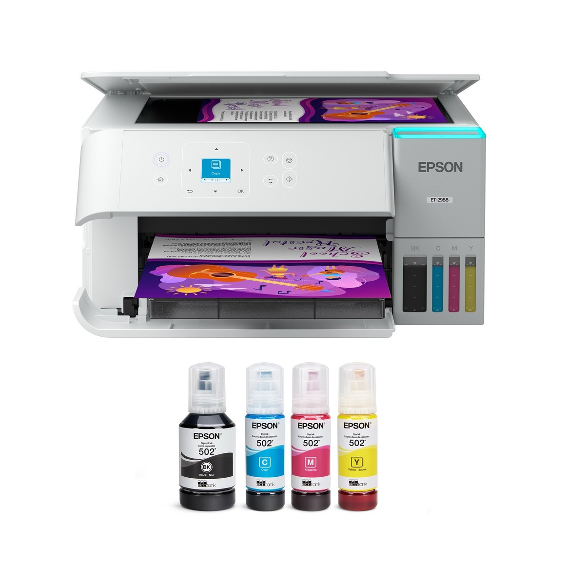 Epson EcoTank ET-2988 Printer - White - Certified Refurbished | eBay