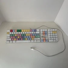 Apple A1048 Digidesign USB Wired Avid Logic Keyboard Final Cut Pro Colored Keys