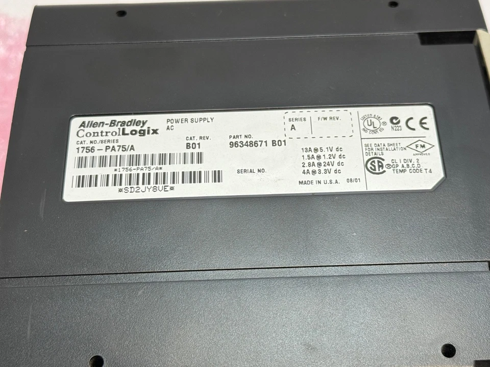 Allen Bradley 1756-PA75/A ControlLogix Netzteil 96348671-B01 - Bild 3 von 4