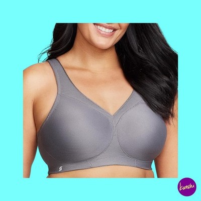 Glamorise MagicLift Seamless Sport-BH ohne Bügel 1006 für Damen, grau, UK 48B