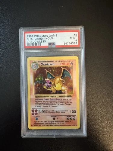 New ListingPokémon Charizard 4/102 Base Set Shadowless Holo Rare PSA 9 English 1999