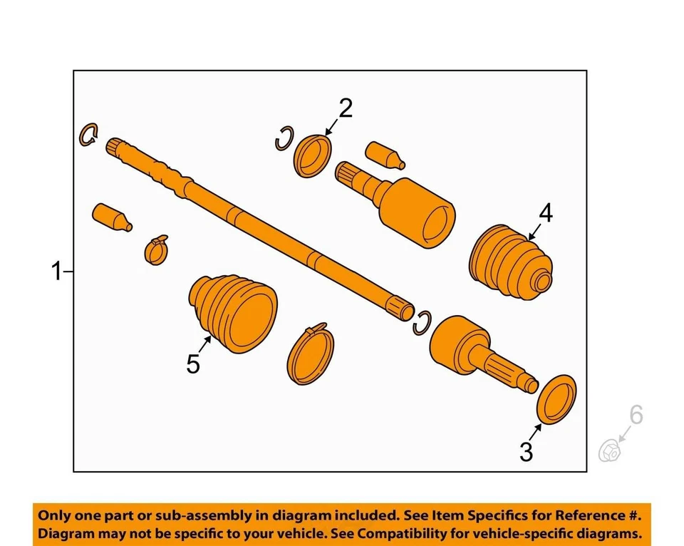 Subaru Forester 2017 eje pasajero delantero CV C/V KVCVS Foto 3 de 4