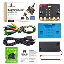 Basic Starter Kit for BBC Micro bit V2, Graphical Programming Built-in Compas...