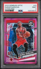 2023 PANINI DONRUSS OPTIC HYPER PINK #43 DEMAR DEROZAN PSA 9