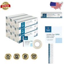 Invisible Tape 144 Rolls Pack Photo-Safe Tear Resistant USA Made