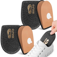 2 Paia Di Solette Con Rialzo per Tallone per Scarpe Da Uomo E Da Donna, Nero Alt