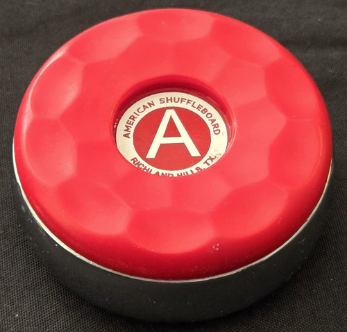 Red Chrome American Shuffleboard Bar Game 11.5 Ounce Puck - FREE SHIPPING - Picture 1 of 2