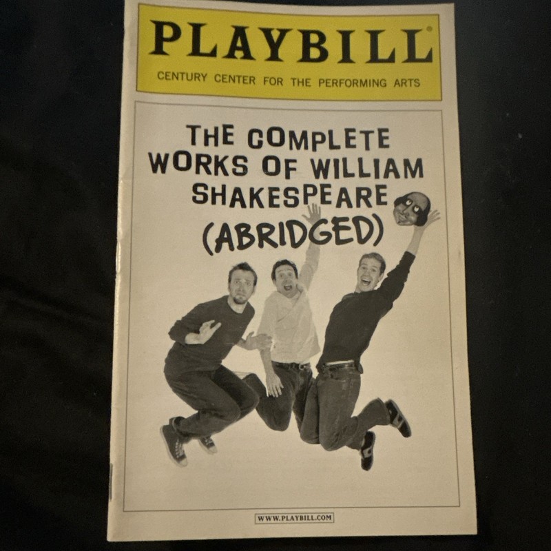 Complete Works of William Shakespeare Playbill (Feb 2002) Jesse Tyler Ferguson