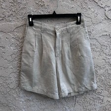 Vintage Northern Reflections Linen Blend Pleated Shorts Size 7/8
