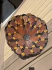 A Large  Vintage Tiffany Style Slag/Stained Glass  Lamp Shade Damaged