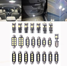 23xLED Interior Coche Luz Interior Cúpula Maletero Mapa Placa Lámpara Bombilla