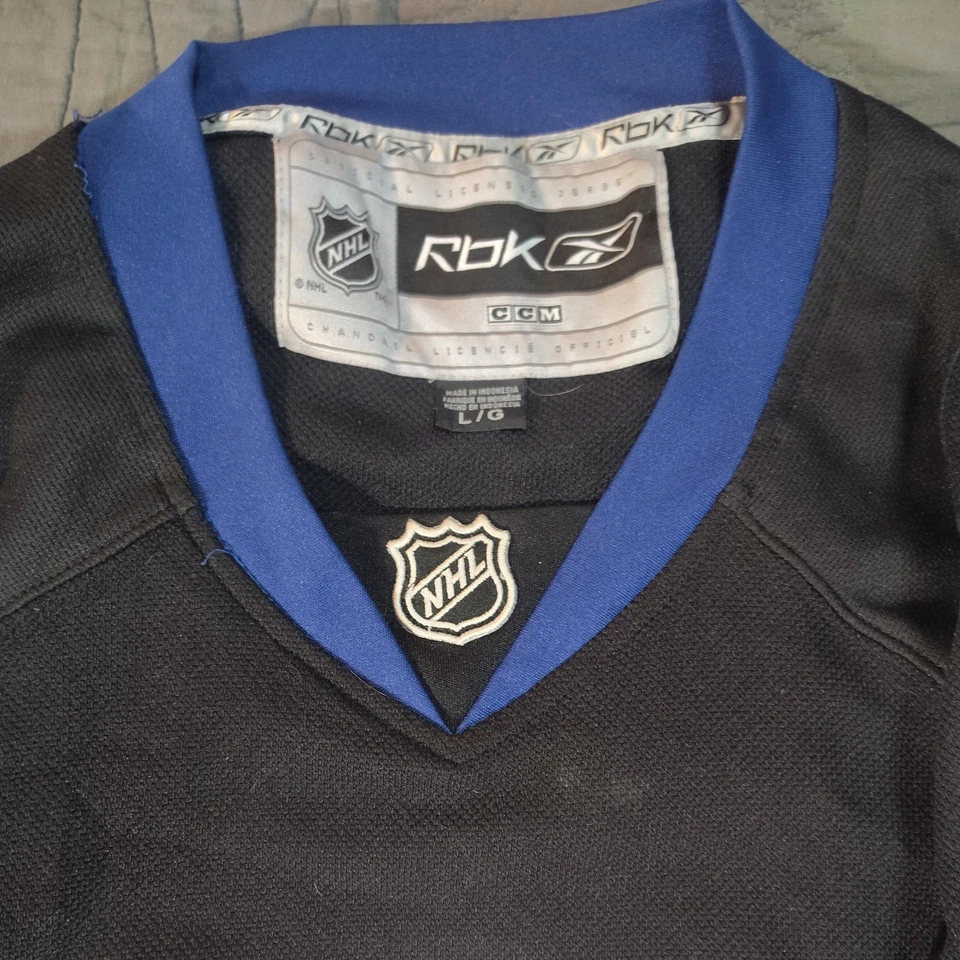 Reebok Tampa Bay Lightning NHL Official Jersey Mens large Black Blue Hockey - Image 2 of 4