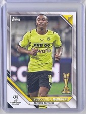 Youssoufa Moukoko #129 All-Star Rookie Card 2021-22 Topps UEFA Champions League. rookie card picture
