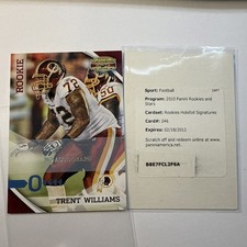 2010 Panini Gridiron Gear Trent Williams ‘No autograph’ /25 RC Holofoil Sigs 246