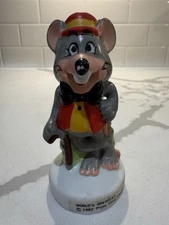 Vintage 1982 Chuck E Cheese Ceramic Figurine Showbiz Pizza Time Theatre