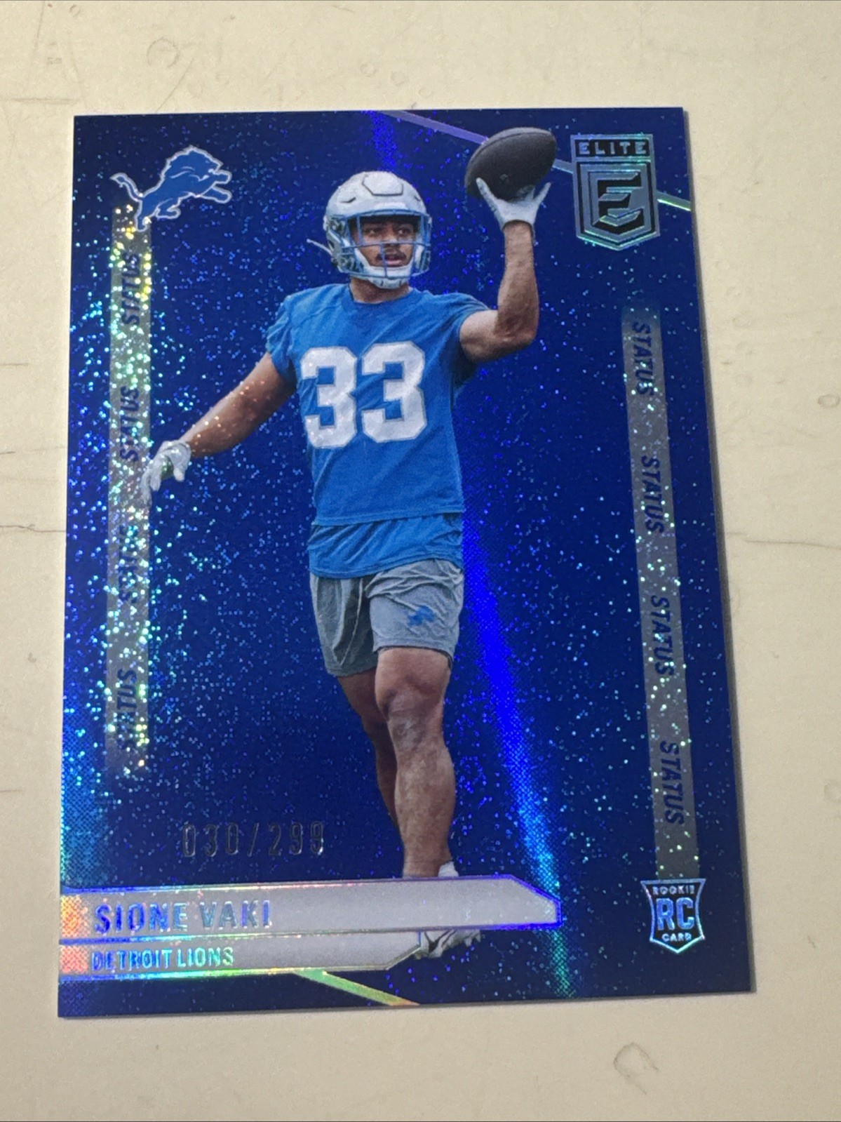 2024 Panini Donruss Elite Sione Vaki #189 Blue Sparkle Rookie Card /299