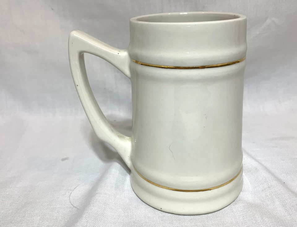 Vintage FIGHTING ILLINI Tall Ceramic Mug Stein Chief Logo University of Illinois - Image 2 of 4