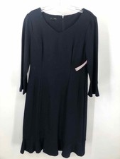 Pre-Owned Talbots Navy Size 4P Short Long Sleeve Dress
